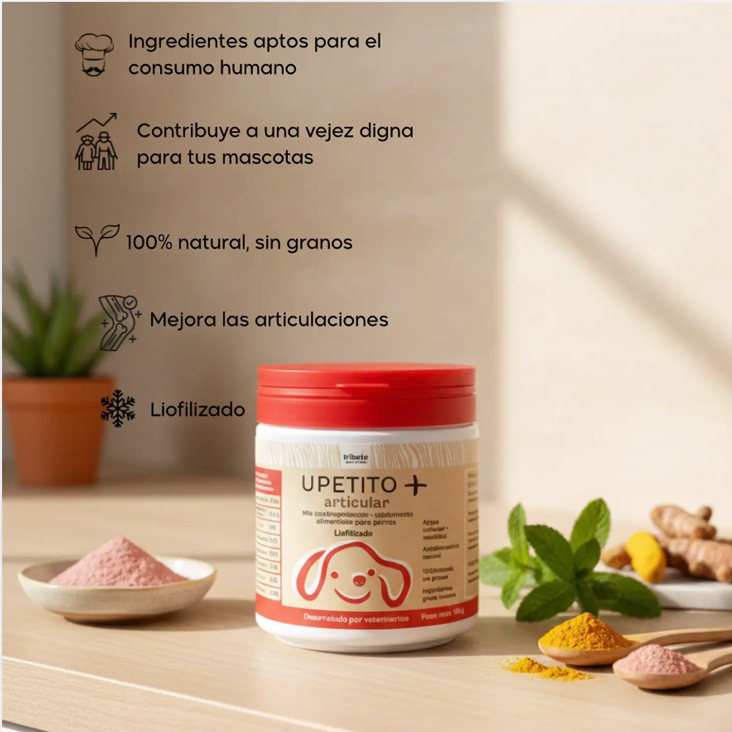 Suplemento alimenticio Upetito Plus para Articulaciones 180gr