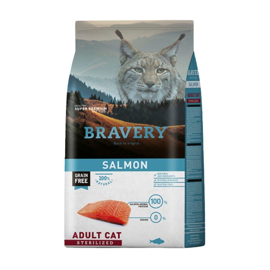 Bravery Salmón Gato Adulto Esterilizado