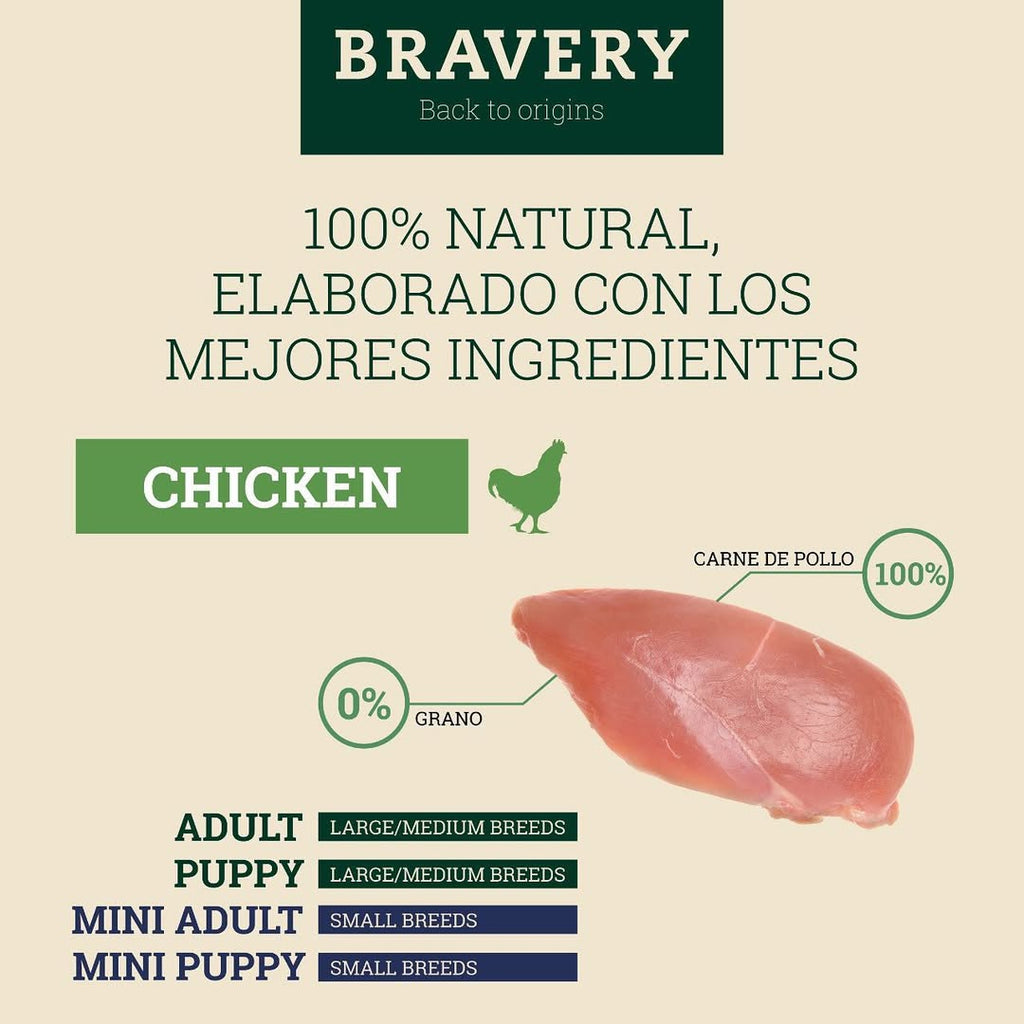 Bravery Pollo Cachorro Raza Mediana / Grande