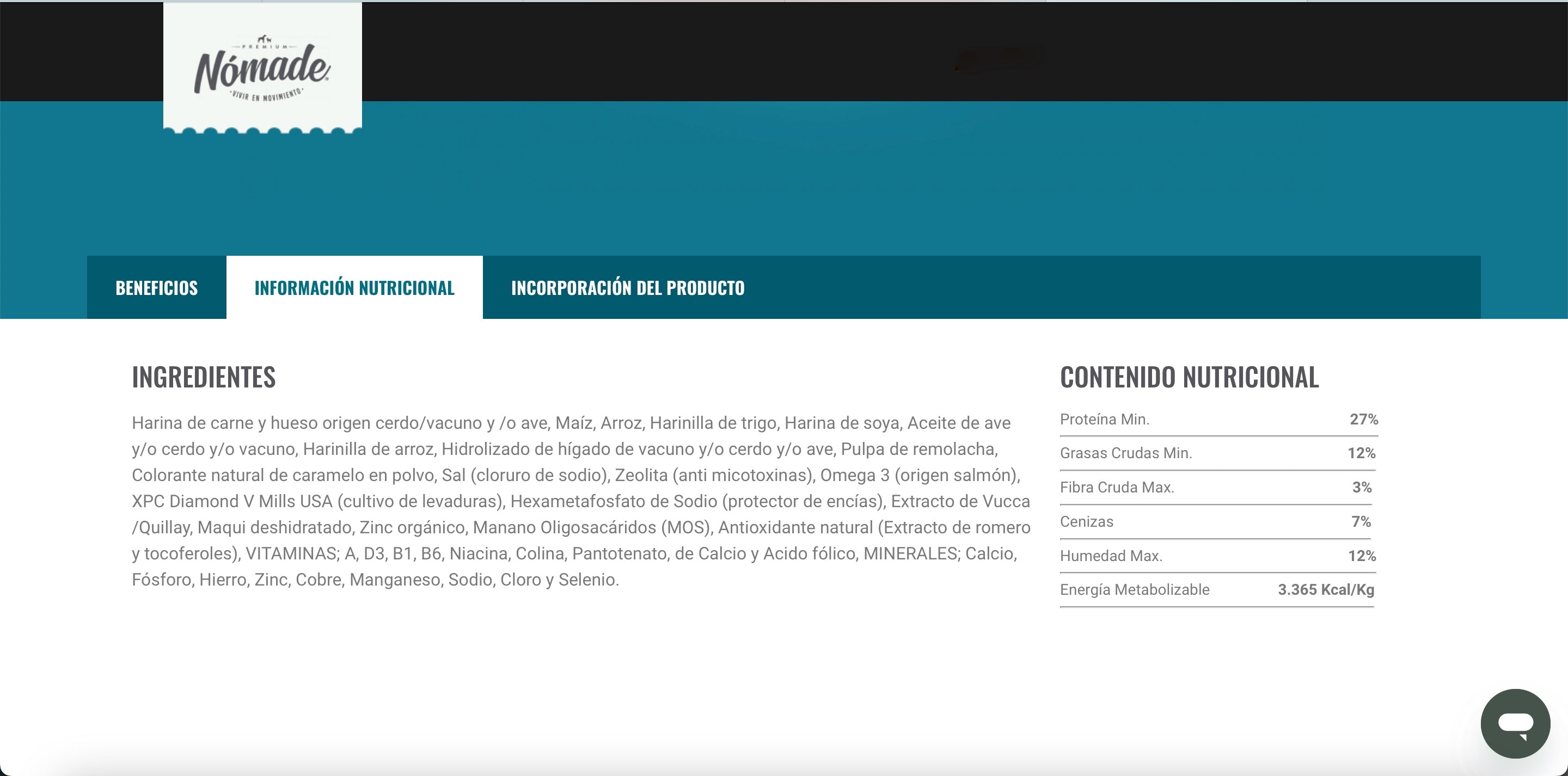 Alimento Premium Nómade Cachorro