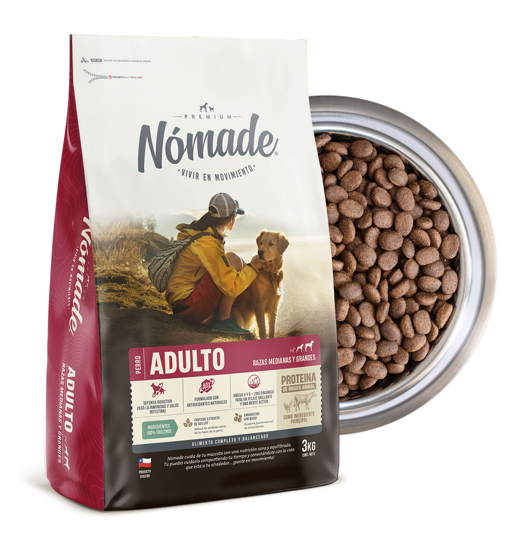 Alimento Premium Nómade Perro adulto Raza Grande y Mediana Mix de sabor Formato 20kg