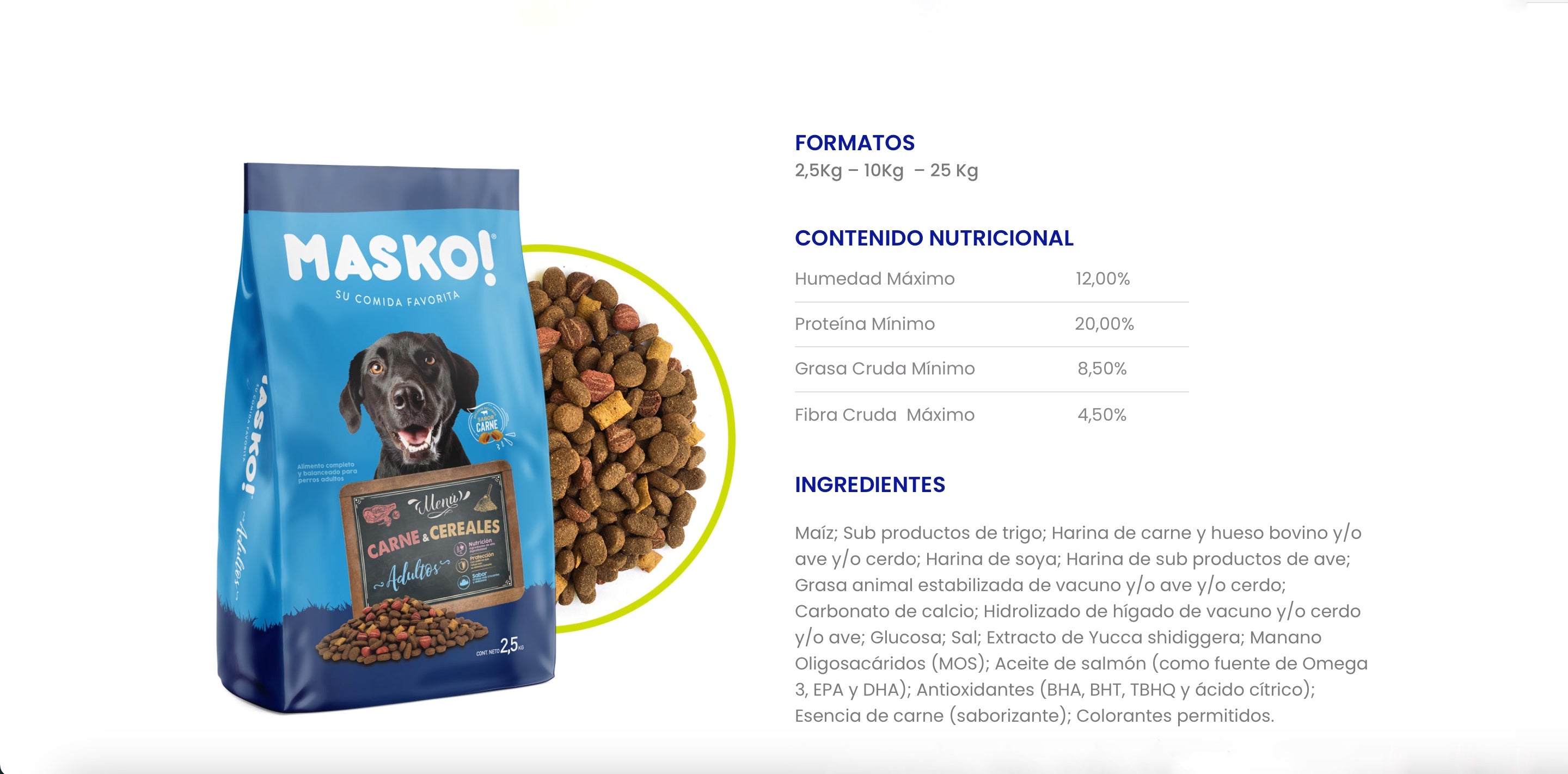 Masko Adulto Raza grande 25 Kg